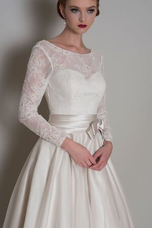 Robe de mariée delicat décontracté plissage avec nœud ligne a - Photo 3