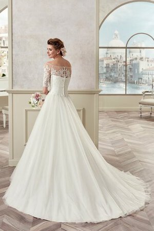 Strand plissiertes Halle gesticktes bodenlanges extravagantes Brautkleid - Bild 2