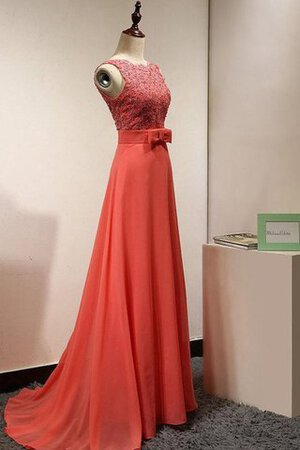 Sencillo Vestido de Dama de Honor de Hasta el suelo de Baja escote en V de Cremallera - Foto 2