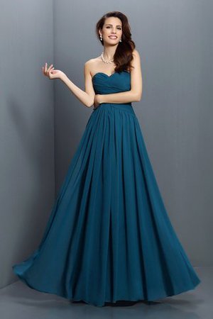 Robe demoiselle d'honneur longue de princesse jusqu'au sol fermeutre eclair en satin - Photo 1