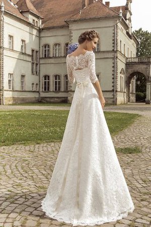 Robe de mariée festonné discrete simple ceinture a-ligne - Photo 3