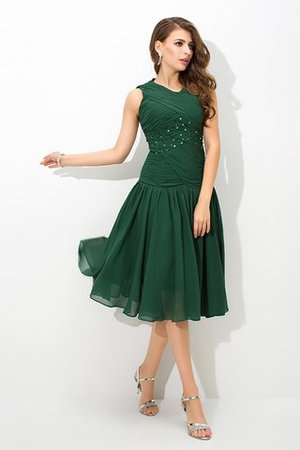 Robe de bal plissé courte de longueur à genou a-ligne de princesse - Photo 4