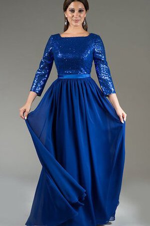 Ärmelloses A Linie Chiffon konservatives langes Ballkleid mit Plissierungen - Bild 1