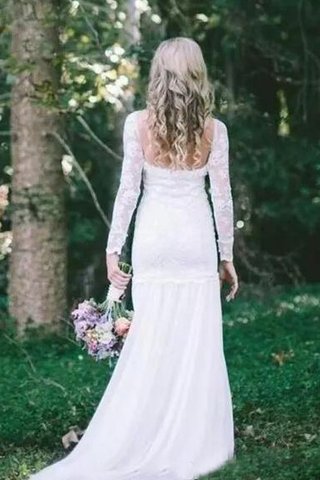 Abito da Sposa Tondo Cerniera a Spiaggia in Pizzo Senza Maniche Tubino - Foto 2