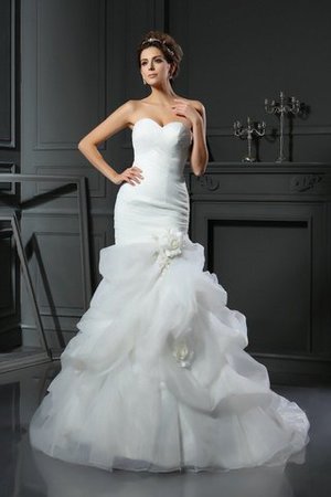 Klassisches Anständiges Luxus Brautkleid mit Rücken Schnürung mit Herz-Ausschnitt - Bild 3