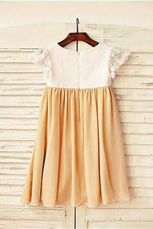 Robe de cortège enfant avec fleurs de princesse avec chiffon a-ligne jusqu'au sol - Photo 2