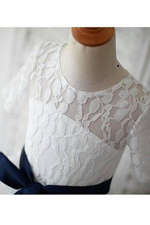 Robe de cortège enfant naturel ligne a de princesse avec ruban ceinture en étoffe - Photo 4