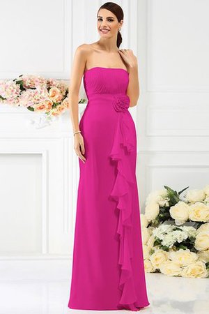 Robe demoiselle d'honneur longue manche nulle avec chiffon avec zip de fourreau - Photo 11