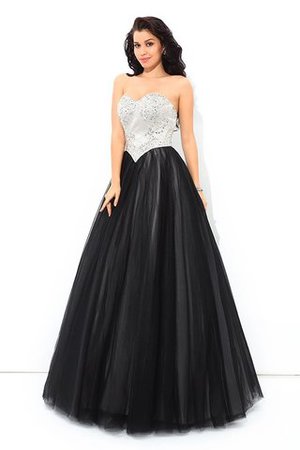 Paillettenbesetztes Ärmelloses Normale Taille Duchesse-Linie Anständiges Quinceanera Kleid - Bild 5