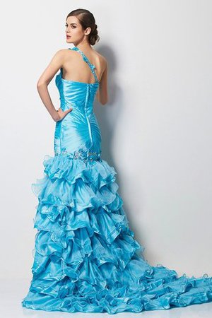 Vestido de Fiesta de Corte Sirena de Alto Bajo de Natural de Un sólo hombro - Foto 2