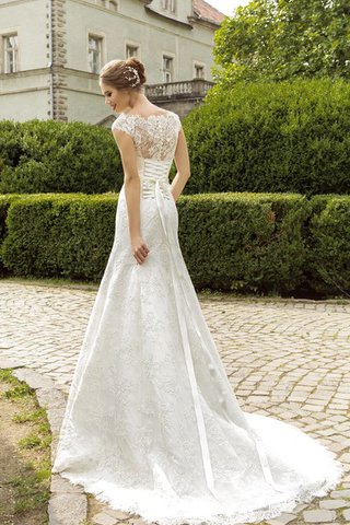 Abito da Sposa seducente con Fiore Sirena Seghettato Scollo medievale conservatore - Foto 2