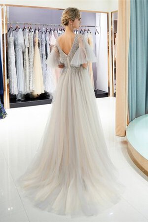 Robe de bal v encolure haute qualité de princesse luxueux romantique - Photo 5