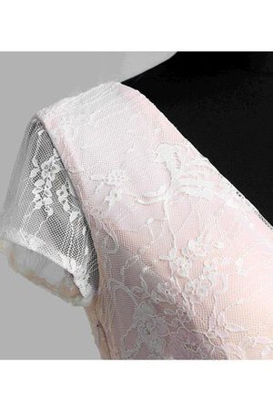 Abito da Sposa Elegante Vintage V-Scollo Cappellino con Perline con Fusciacca - Foto 10
