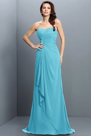 Robe demoiselle d'honneur plissage longue de sirène avec sans manches avec chiffon - Photo 3