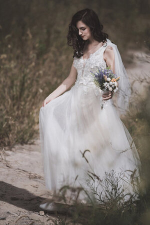 Abito da sposa in tulle alla moda alla caviglia naturale favola a sala - Foto 4