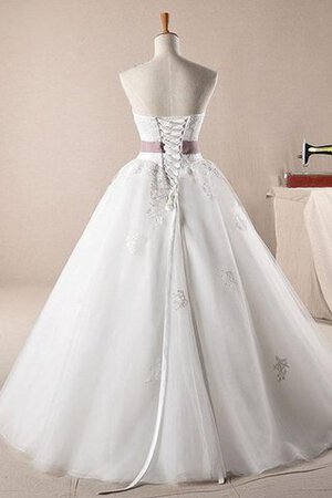 Vestido de Novia de Corte-A de Manga de Campana de Hasta el suelo de Encaje Adorno - Foto 4