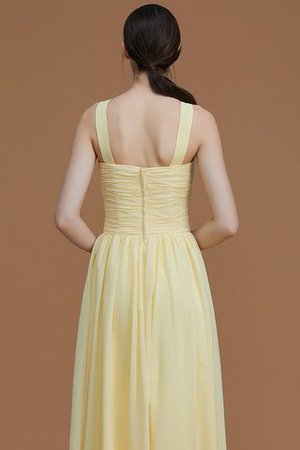 Robe demoiselle d'honneur avec zip a-ligne de princesse en chiffon manche nulle - Photo 7