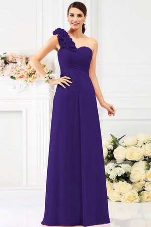 Robe demoiselle d'honneur avec sans manches en chiffon avec zip ligne a jusqu'au sol - Photo 25