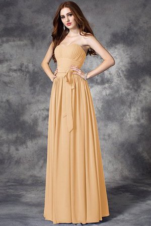 Robe demoiselle d'honneur longue naturel avec chiffon fermeutre eclair manche nulle - Photo 12