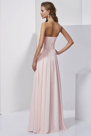 Robe de soirée longue a-ligne longueru au niveau de sol en chiffon avec zip - Photo 2