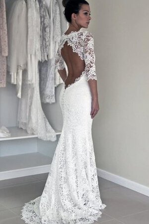 Abito da Sposa Romantico Tondo Elegante in pizzo con Applique Moderno - Foto 3