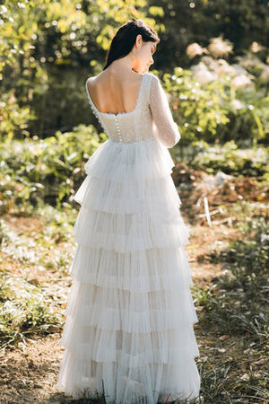 Vestido de Novia de Corte Recto de Cascada de volantes de Encantador de Playa - Foto 3