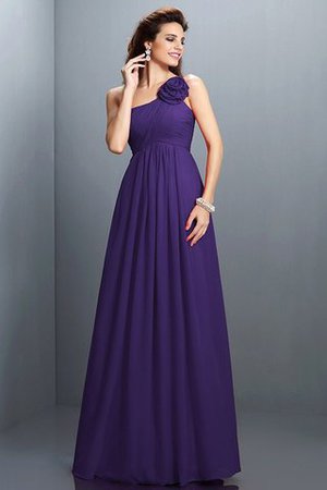 Ärmelloses A Linie Reißverschluss Plissiertes Brautjungfernkleid aus Chiffon - Bild 24