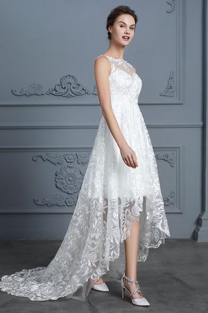 Robe de mariée avec gaze délicat plissé moderne naturel - Photo 5