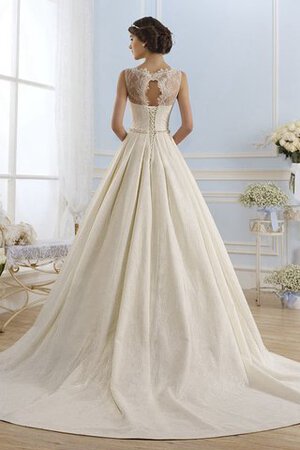 Abito da Sposa Elegante Coda A Strascico Corto retro Lungo Allacciato Senza Maniche - Foto 2