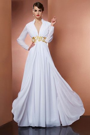 Robe de soirée naturel de princesse ligne a longueur au ras du sol en chiffon - Photo 1