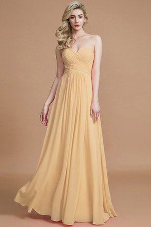 Abito da Damigella Senza Maniche in Chiffon Naturale A-Line Principessa - Foto 17