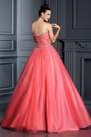 Abito Quinceanera Cuore con Perline Alta Vita Ball Gown Allacciato - Foto 2