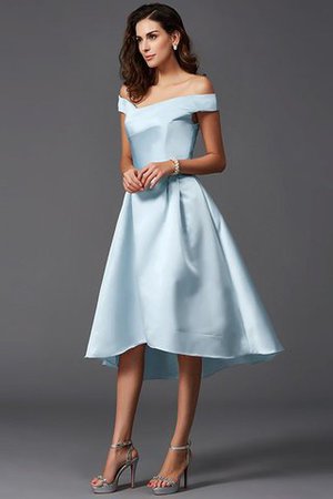 Robe demoiselle d'honneur naturel bref haut bas asymétrique de princesse - Photo 17