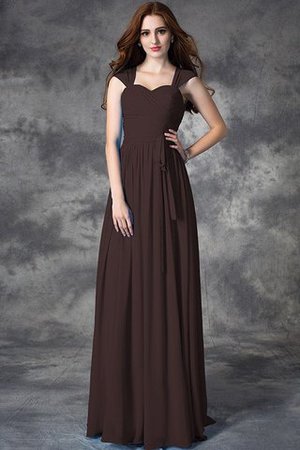 Prinzessin Breiter Träger Normale Taille Reißverschluss Chiffon Brautjungfernkleid - Bild 7