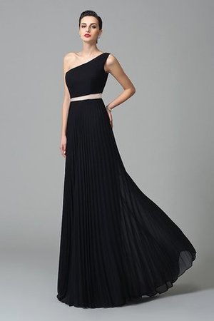 Robe de bal longue plissage en chiffon d'épaule asymétrique de princesse - Photo 3