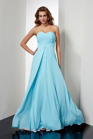 Ärmelloses Normale Taille Prinzessin Abendkleid mit Herz-Ausschnitt aus Chiffon - Bild 1