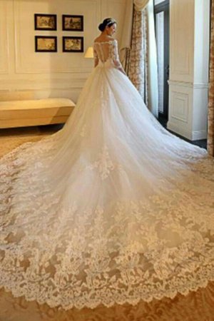 Abito da sposa a terra pudica puffy naturale bellissimo fuori dalla spalla - Foto 1