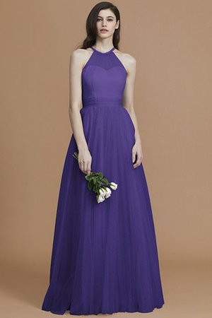 Vestido de Dama de Honor de Corte-A de Escote halter de Hasta el suelo de Cremallera - Foto 30