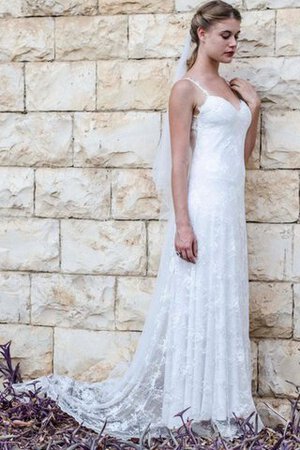 Abito da Sposa A-Line Cuore in pizzo Semplice con Applique in Pizzo - Foto 1