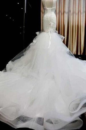 Vestido de Novia de Pura espalda de Largo de Cola Barriba de Escote Corazón de Hinchado - Foto 4