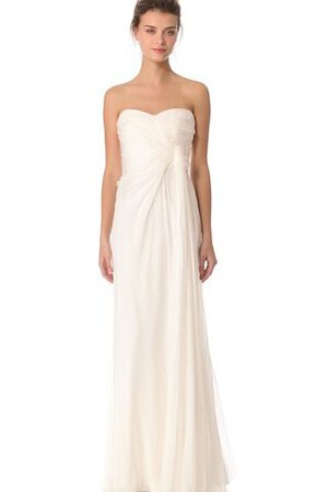 Robe de mariée décontracté naturel dos nu avec chiffon col en forme de cœur - Photo 1