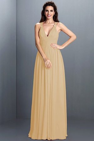 Robe demoiselle d'honneur plissage sexy de princesse avec zip en chiffon - Photo 7