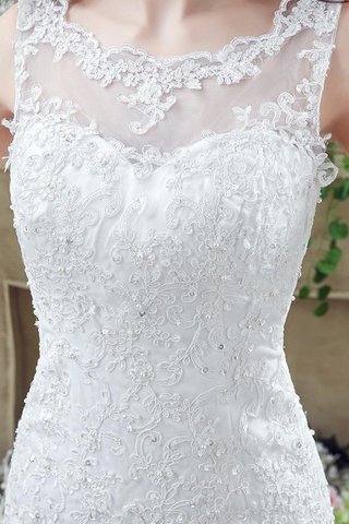 Robe de mariée sexy larges bretelles encolure ronde de traîne courte sans ceinture - Photo 2