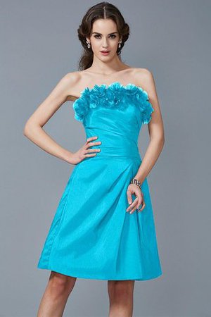 Robe demoiselle d'honneur facile en taffetas de fourreau de bustier fermeutre eclair - Photo 3