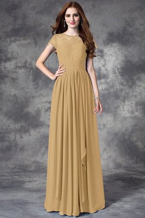 Robe demoiselle d'honneur naturel longue a-ligne avec chiffon de princesse - Photo 12