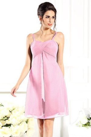 Robe demoiselle d'honneur bref en chiffon ligne a fermeutre eclair avec sans manches - Photo 22