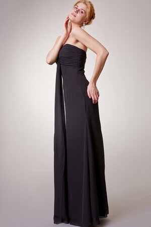 Robe demoiselle d'honneur moderne en forme ruché avec sans manches en chiffon - Photo 2