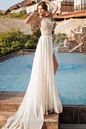 Abito da Sposa Semplice a riva Lupetto Formale E Informale in Chiffon in pizzo - Foto 1