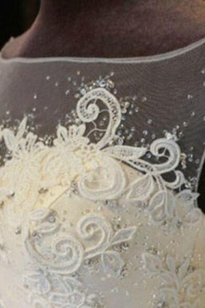 Abito da sposa favola con applique con fusciacca con perline classico allettante - Foto 5