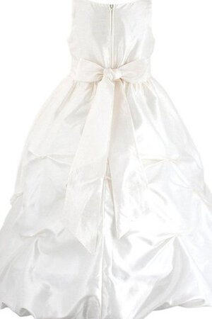 Abito da Cerimonia Bambini in Taffeta con Fiore A Terra con Fiocco con Stropicciato Cerniera - Foto 2